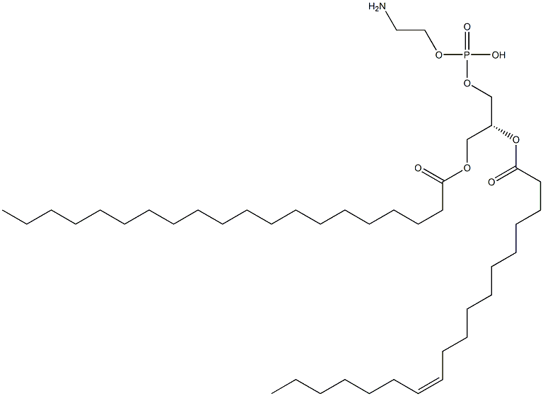 2-aminoethoxy-[(2R)-3-icosanoyloxy-2-[(Z)-octadec-11-enoyl]oxy-propoxy]phosphinic acid 结构式