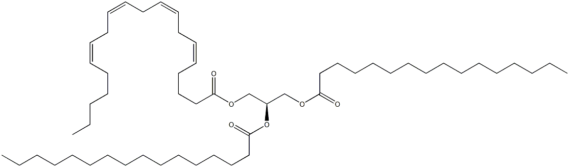 1,2-dihexadecanoyl-3-(5Z,8Z,11Z,14Z-eicosatetraenoyl)-sn-glycerol Structure