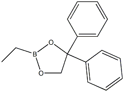 1,3,2-Dioxaborolane, 2-ethyl-4,4-diphenyl-,,结构式