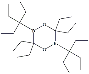 1,4-Dibora-2,5-dioxacyclohexane, 3,3,6,6-tetraethyl-1,4-bis(1,1-diethy lpropyl)- Structure