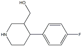 4-(4-Fluorophenyl)piperidine-3-methanol 结构式