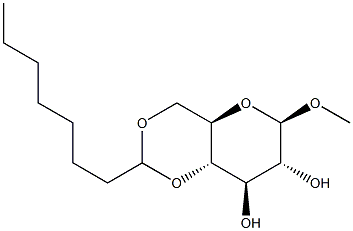 beta-D-Glucopyranoside, 4,6-O-octylidene-methyl-,,结构式