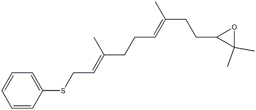 Oxirane, 2,2-dimethyl-3-[3,7-dimethyl-9-(phenylthio)-3,7-nonadienyl],,结构式