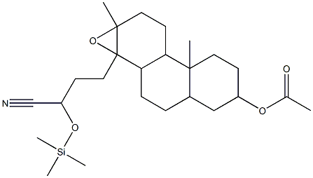 Perhydrophenanthrene-1-butanenitrile, 7-acetoxy-2,4b-dimethyl-1,2-epox y-alpha-trimethylsilyloxy- 化学構造式