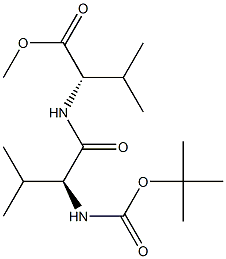 t-Butoxycarbonylvalylvaline, methyl ester Structure