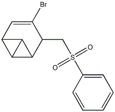 Tricyclo[4.1.0.0(2,7)]hept-4-ene, 4-bromo-3-[(phenylsulfonyl)methyl]- Structure