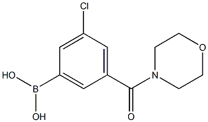 3-Chloro-5-(morpholin-4-ylcarbonyl)benzeneboronic acid 化学構造式