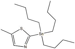 5-Methyl-2-(tributylstannyl)-1,3-thiazole 结构式