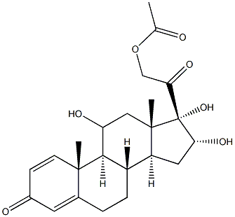 16A-HYDROXY PREDNISOLONE-21-ACETATE 结构式
