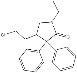 1-ETHYL-3,3-DIPHENYL-4-(2-CHLOROETHYL)-2-PYRROLIDINONE,,结构式