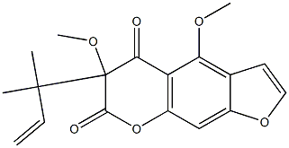 3,5-dimethoxy-3-(1,1-dimethylprop-2-enyl)-3,4-dihydropsoralen-4-one Structure