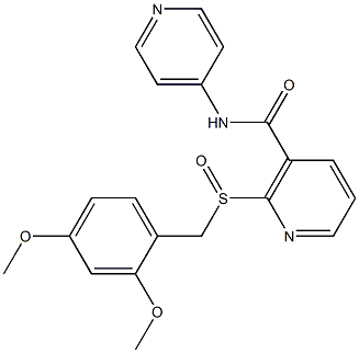 2-((2,4-dimethoxybenzyl)sulfinyl)-N-(4-pyridyl)nicotinamide Structure