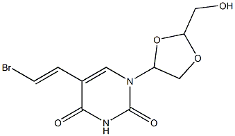  5-(2-bromovinyl)-1-(2-(hydroxymethyl)-1,3-dioxolan-5-yl)uracil