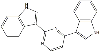 2,4-bis(3'-indolyl)pyrimidine Structure