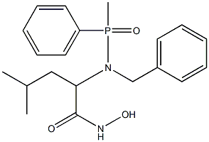 N-hydroxy-2-((methylphenylphosphinyl)benzylamino)-4-methylpentanamide Structure