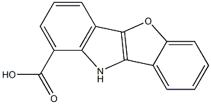 10H-benzo(4,5)furo(3,2-b)indole-1-carboxylic acid Struktur