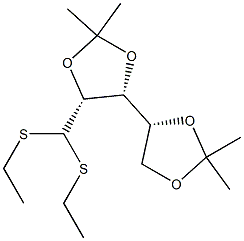 2,3:4,5-di-O-isopropylidene-D-ribose diethyl dithioacetal 结构式