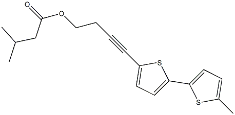 5'-methyl-5-(4-(3-methyl-1-oxobutoxy)-1-butynyl)-2,2'-bithiophene 化学構造式