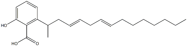 6-(8,11,14-pentadecadienyl)salicylic acid 化学構造式