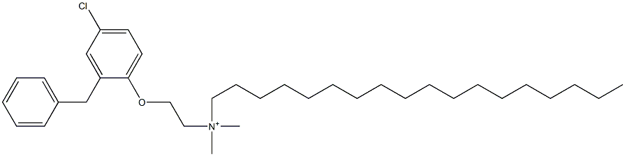 2-(2'-benzyl-4-chlorophenoxy)ethyl dimethyl n-octadecyl ammonium 结构式