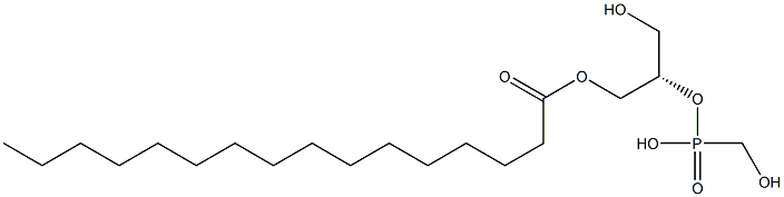 1-palmitoyl-sn-glycero-3-phosphomethanol,,结构式