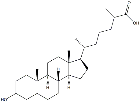 3-hydroxycholestan-26-oic acid Struktur