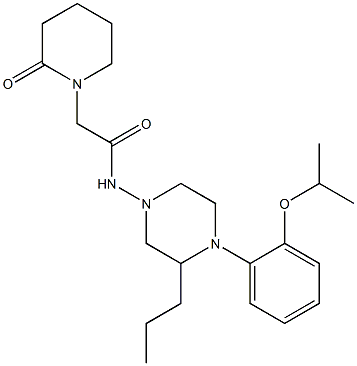 1-(2-isopropoxyphenyl)-4-((2-oxopiperidin-1-yl)acetamido)propylpiperazine Structure