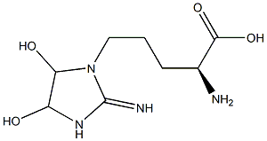 5-(4,5-Dihydroxy-2-imino-1-imidazolidinyl)norvaline,,结构式