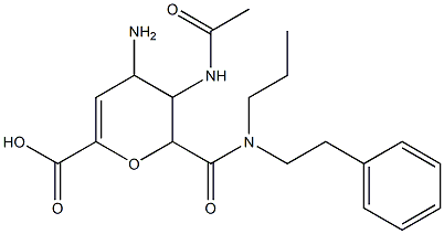 5-(acetylamino)-4-amino-6-(phenethylpropylcarbamoyl)-5,6-dihydro-4H-pyran-2-carboxylic acid|