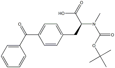 N-(tert-butoxycarbonyl)-N-methyl-4-benzoylphenylalanine,,结构式