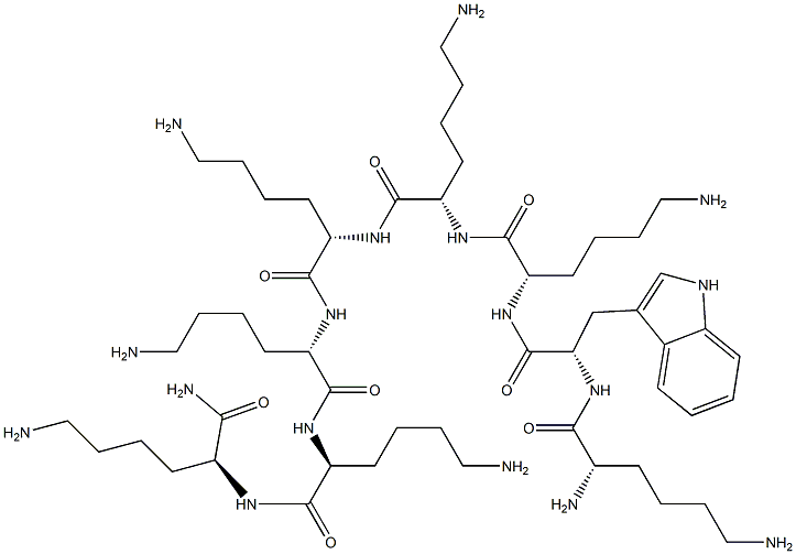 lysyl-tryptophyl-lysyl-lysyl-lysyl-lysyl-lysyl-lysinamide,,结构式