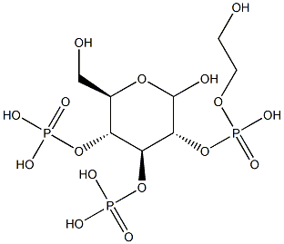 2-hydroxyethylglucopyranoside 2,3,4-trisphosphate 化学構造式