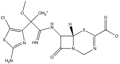 7-(2-(2-amino-5-chlorothiazole-4-yl)-2-methoxyiminoacetamido)-3-azolium-3-cephem-4-carboxylate 结构式