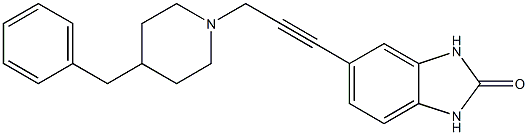 5-(3-(4-benzylpiperidin-1-yl)prop-1-ynyl)-1,3-dihydrobenzimidazol-2-one Structure