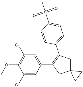 5-(3,5-dichloro-4-methoxyphenyl)-6-(4-(methylsulfonyl)phenyl)spiro(2.4)hept-5-ene|