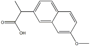 7-methoxy-alpha-methyl-2-naphthaleneacetic acid,,结构式