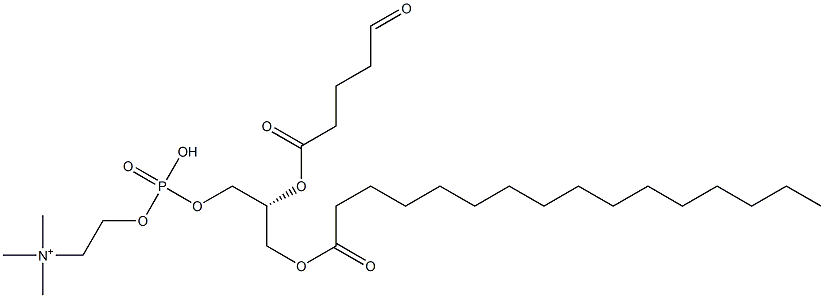 1-palmitoyl-2-(5-oxovaleroyl)-sn-glycero-3-phosphorylcholine,,结构式