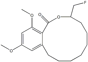 7-fluoromethyl-2,4-dimethoxy-7,8,9,10,11,12,13,14-octahydro-6-oxabenzocyclododecan-5-one|