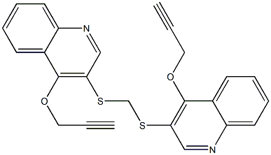 bis(4-propargyloxy-3-quinolylthio)methane,,结构式
