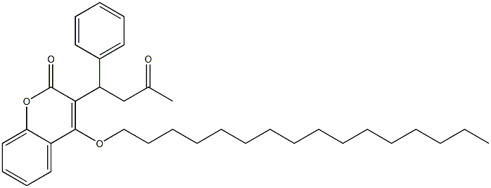 warfarin hexadecyl ether Struktur