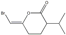 3-isopropyl-6-bromomethylenetetrahydropyran-2-one,,结构式