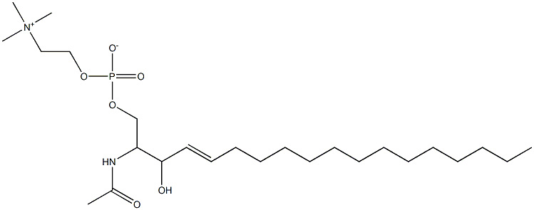 N-acetylsphingosine-1-phosphocholine Structure