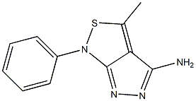 4-amino-3-methyl-1-phenylpyrazolo-(3,4-c)isothiazole Structure