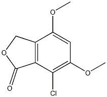 7-chloro-4,6-dimethoxy-1(3H)-isobenzofuranone 化学構造式