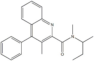 N-methyl-3-methyl-N-(1-methylpropyl)-4-phenylquinoline-2-carboxamide Structure