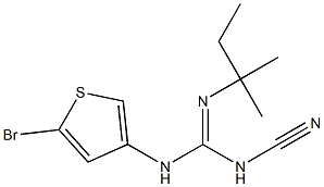 N-(5-bromo-3-thienyl)-N'-cyano-N''-tert-pentylguanidine,,结构式