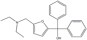 5-(diethylaminomethyl)-alpha,alpha-diphenylfurfuryl alcohol,,结构式