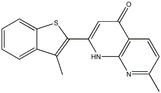 7-methyl-2-(3'-methyl-2'-benzo(b)thienyl)-1,8-naphthyridin-4-one,,结构式