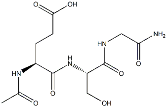 N-acetylglutamyl-seryl-glycinamide Struktur