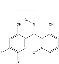 2-(5-bromo-alpha-(tert-butoxyimino)-4-fluoro-2-hydroxybenzyl)-3-hydroxypyridine 1-oxide Structure